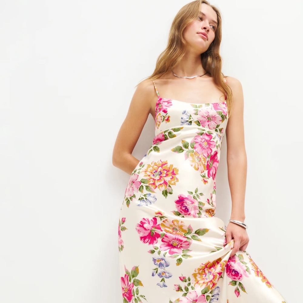 Reformation Kailyn Silk Dress